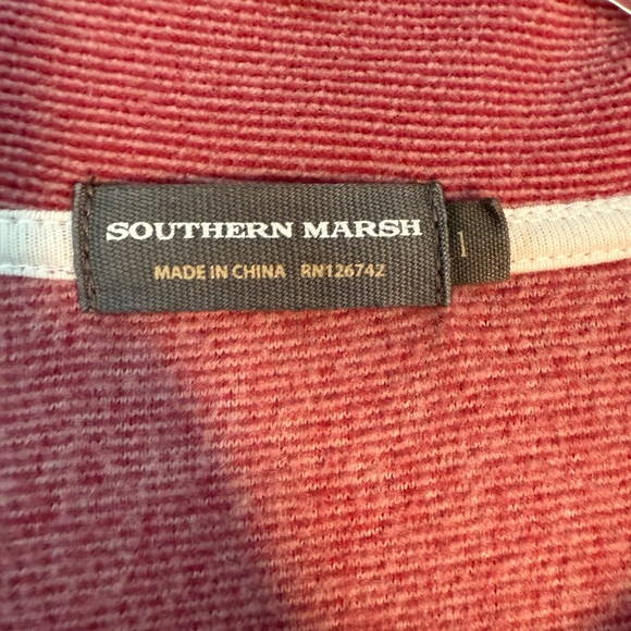 Southern Marsh 1/4 Zip Outerwear Pullover Large Rust Pockets - Picture 5 of 6